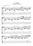 Ave Maria classical guitar solo with tablature