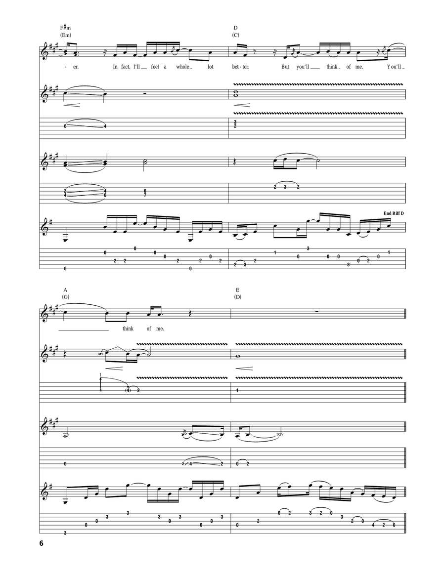 You'll Think Of Me You'll Think Of Me Acoustic Guitar scores gallery preview page 6