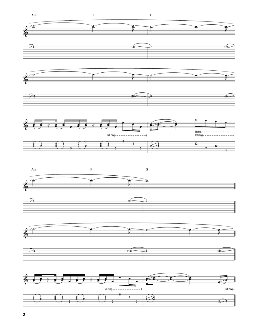 'Til Summer Comes Around Acoustic Guitar scores gallery preview page 2