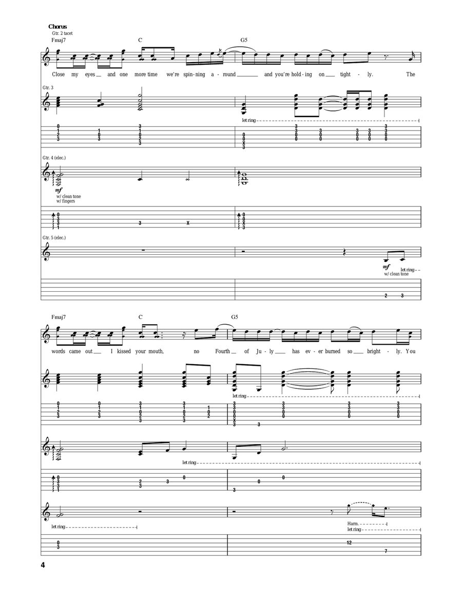 'Til Summer Comes Around Acoustic Guitar scores gallery preview page 4