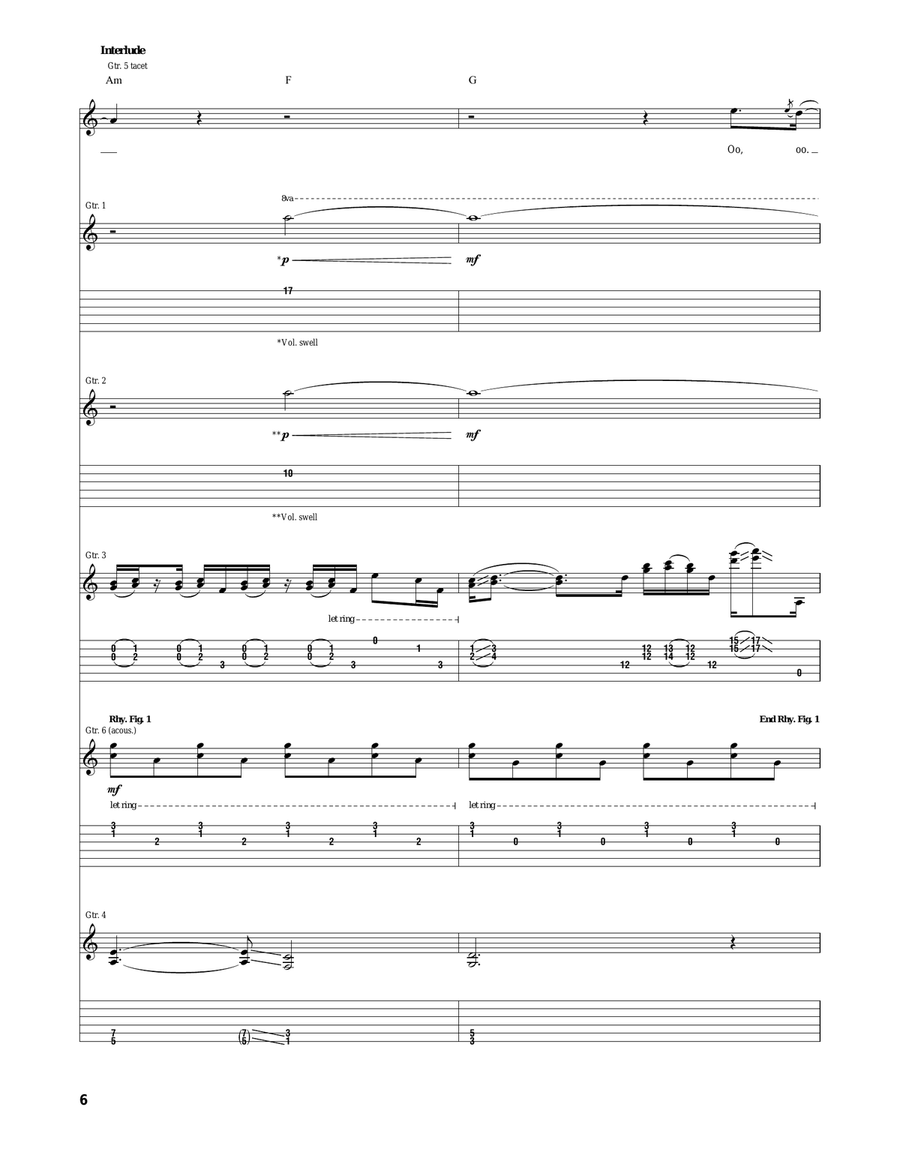 'Til Summer Comes Around Acoustic Guitar scores gallery preview page 6