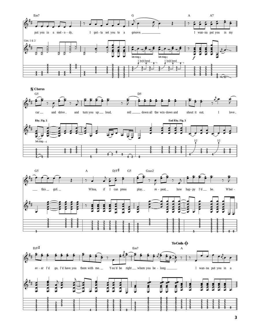 Put You In A Song Acoustic Guitar scores gallery preview page 3