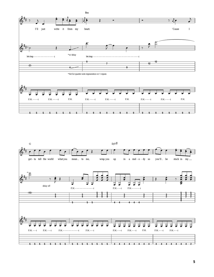 Put You In A Song Acoustic Guitar scores gallery preview page 5
