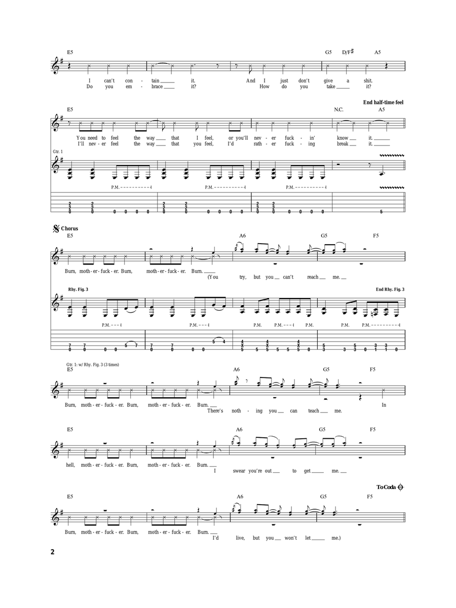 Burn MF Burn MF Acoustic Guitar scores gallery preview page 2