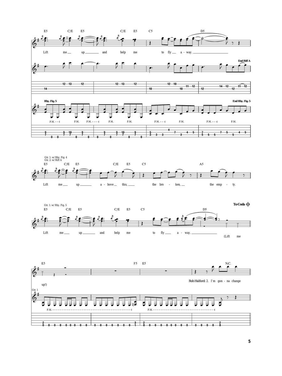 Lift Me Up Lift Me Up Acoustic Guitar scores gallery preview page 5