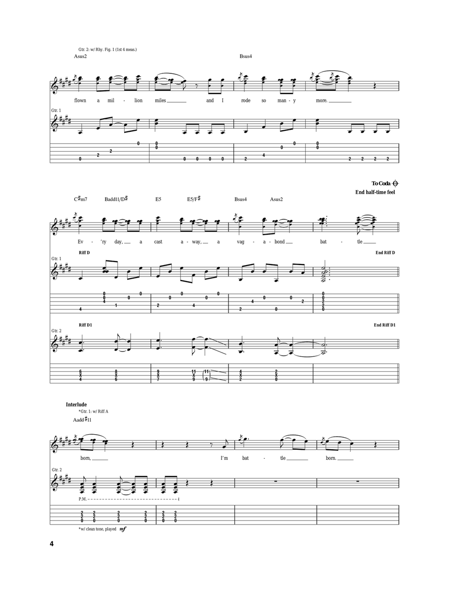 Battle Born Battle Born Acoustic Guitar scores gallery preview page 4