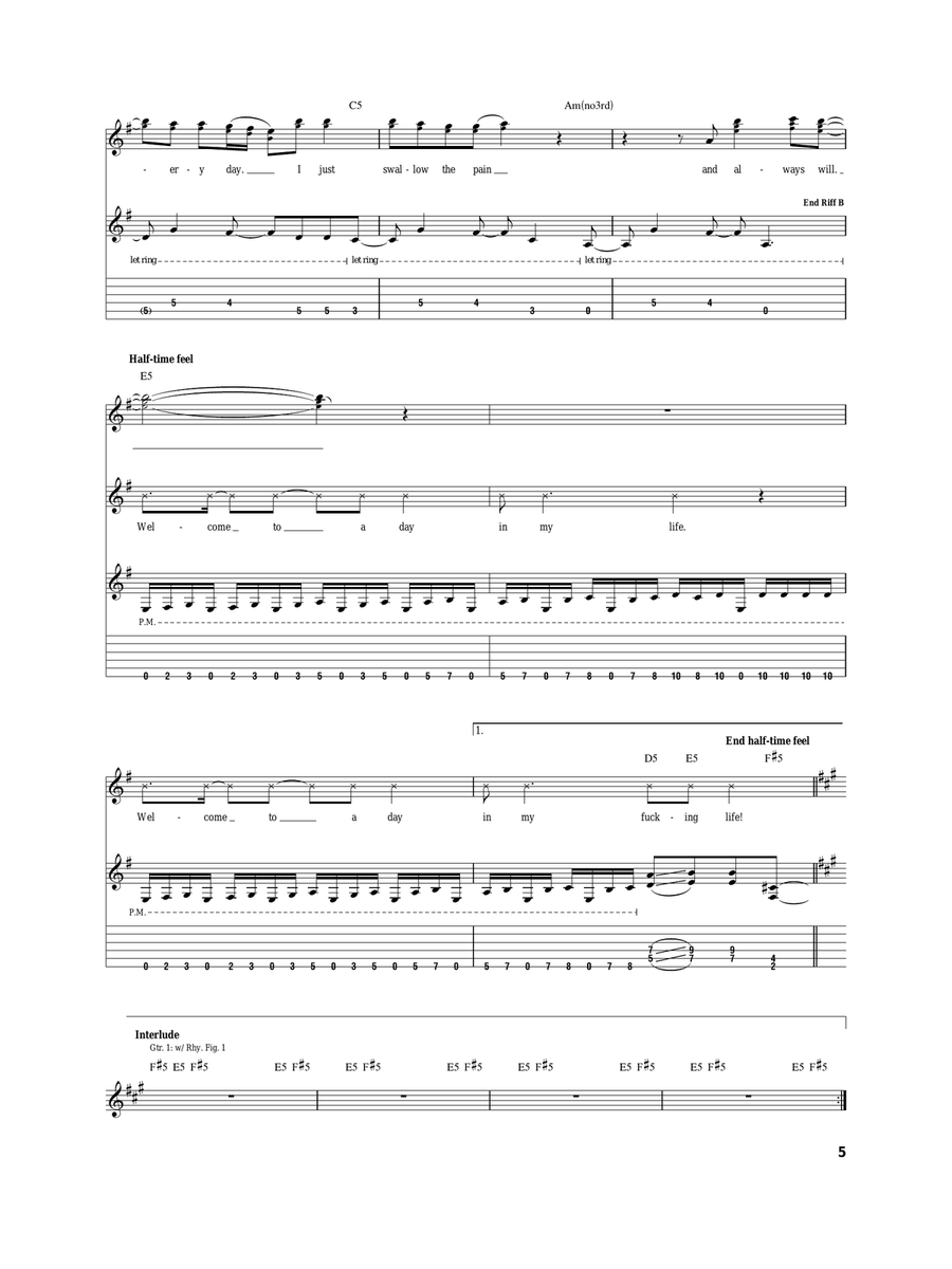 A Day In My Life A Day In My Life Acoustic Guitar scores gallery preview page 5