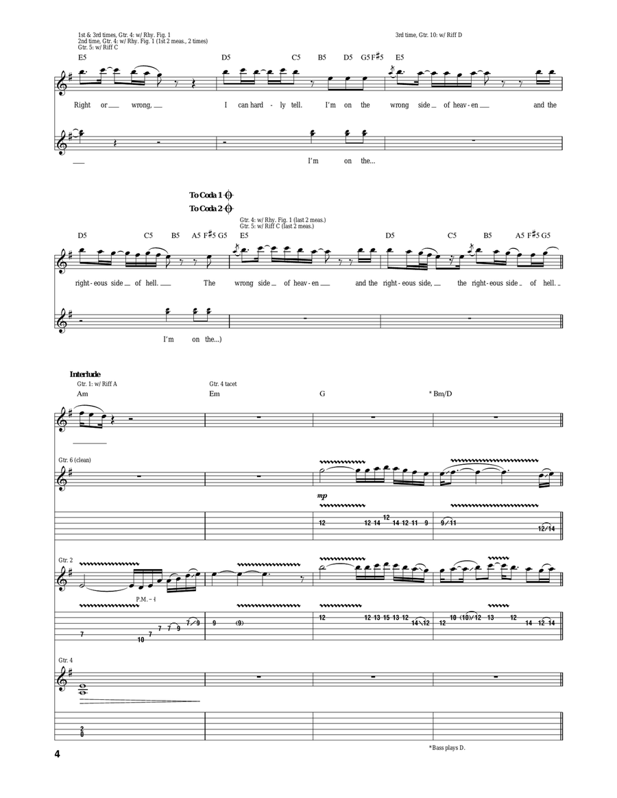 Wrong Side Of Heaven Wrong Side Of Heaven Acoustic Guitar scores gallery preview page 4