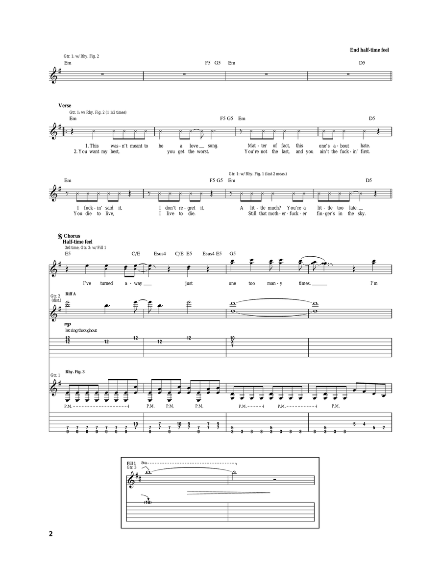 Here To Die Here To Die Acoustic Guitar scores gallery preview page 2