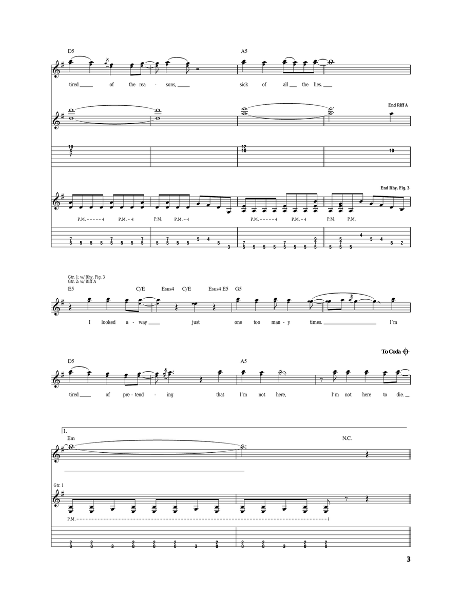 Here To Die Here To Die Acoustic Guitar scores gallery preview page 3