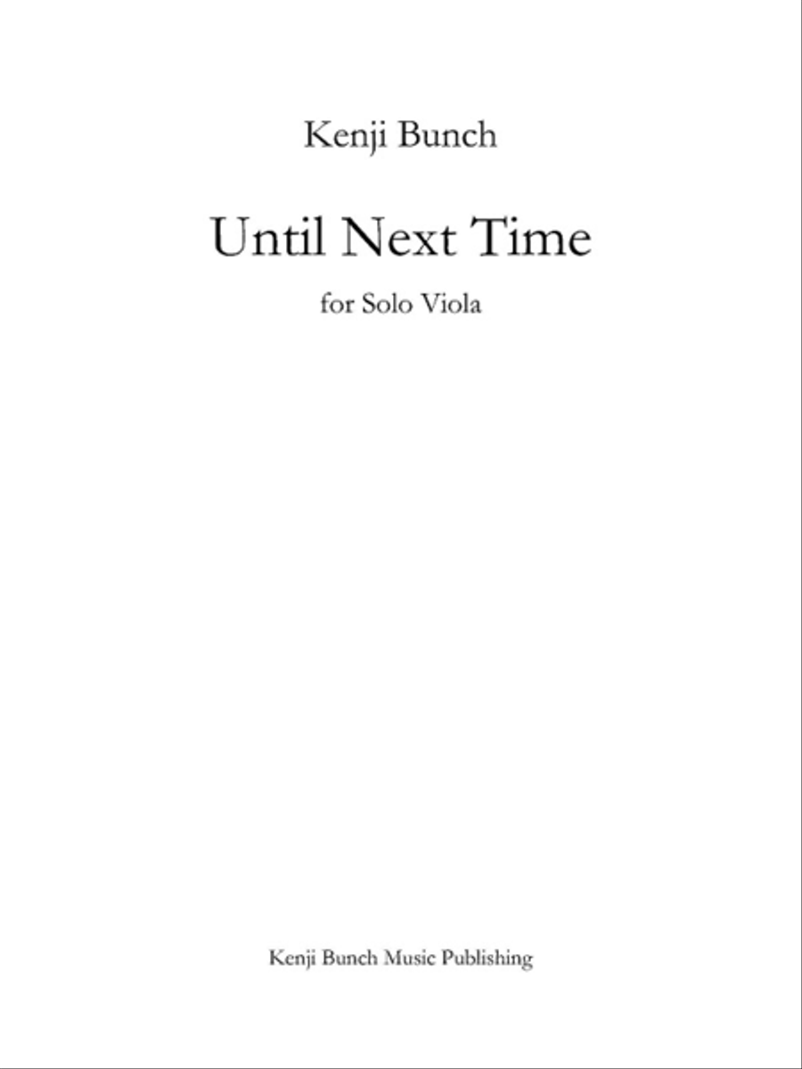 Until Next Time Viola Solo scores gallery preview page 1