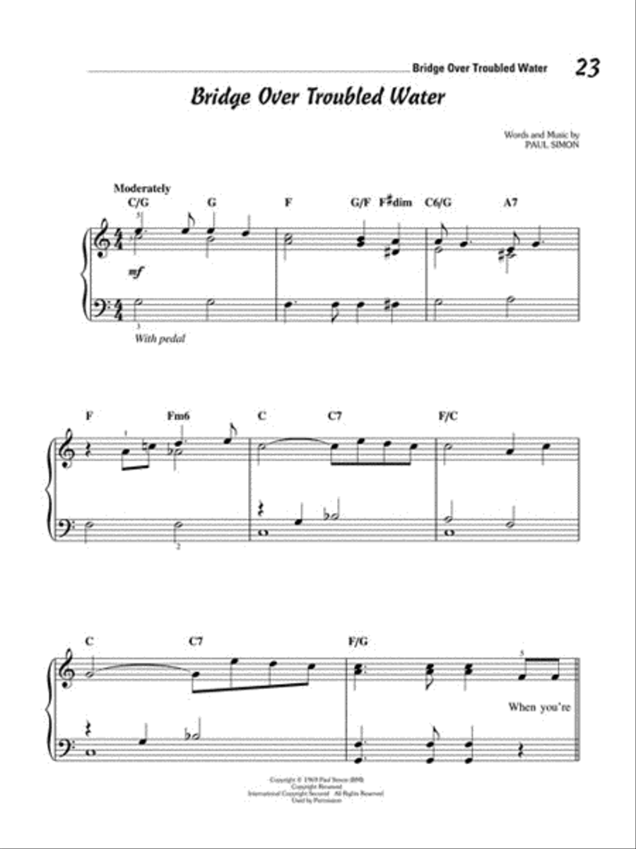 Easy Piano Songs for Dummies Easy Piano scores gallery preview page 3
