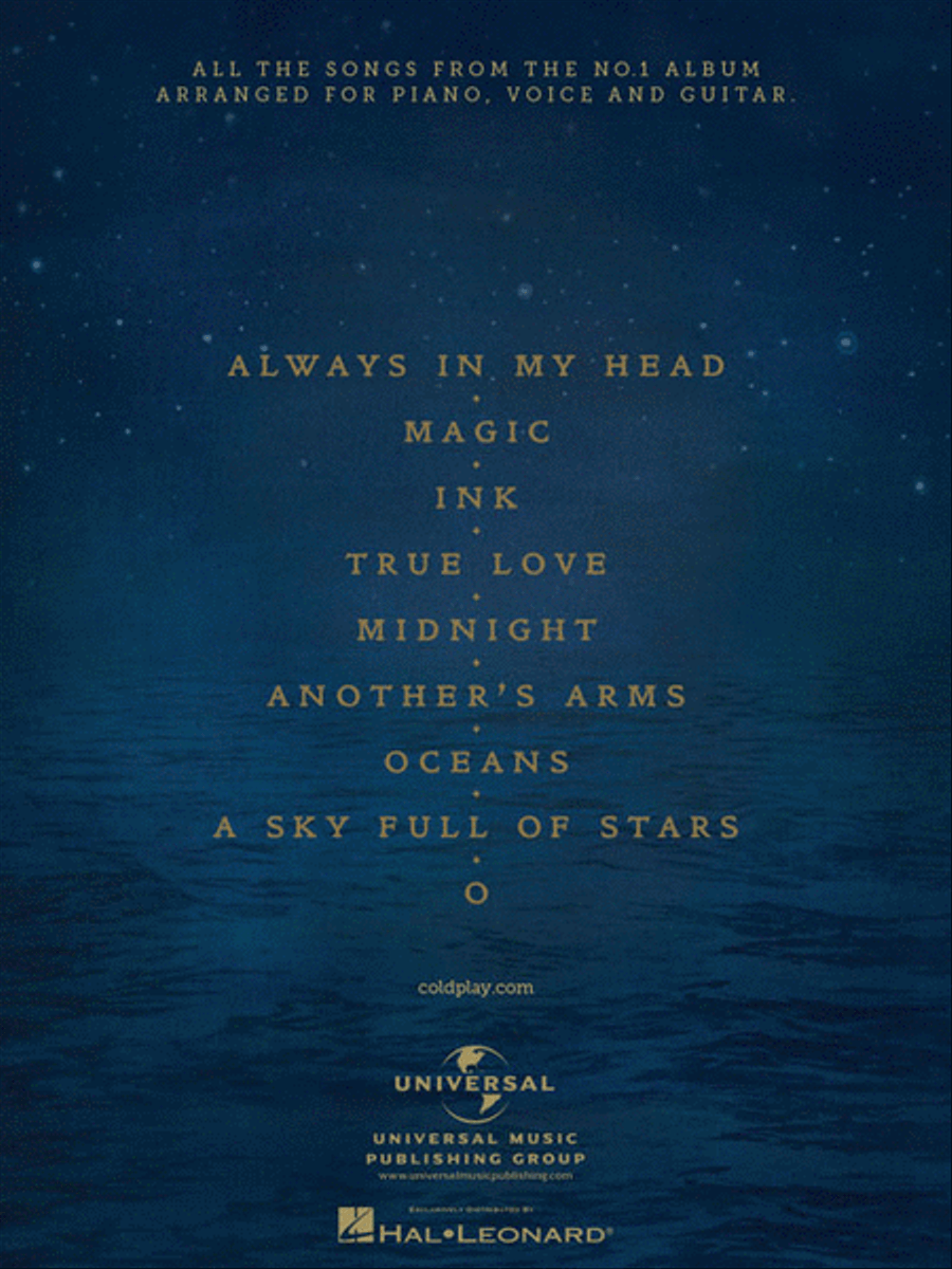 Coldplay – Ghost Stories Piano, Vocal, Guitar scores gallery preview page 6
