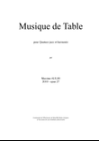 Musique de Table (Tafelmusik), for jazz quartet & wind band - score