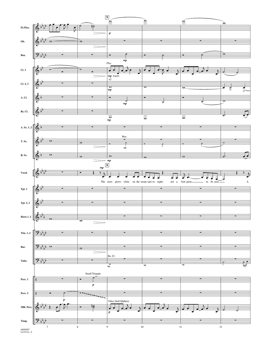 Let It Go - Conductor Score (Full Score) Concert Band scores gallery preview page 3