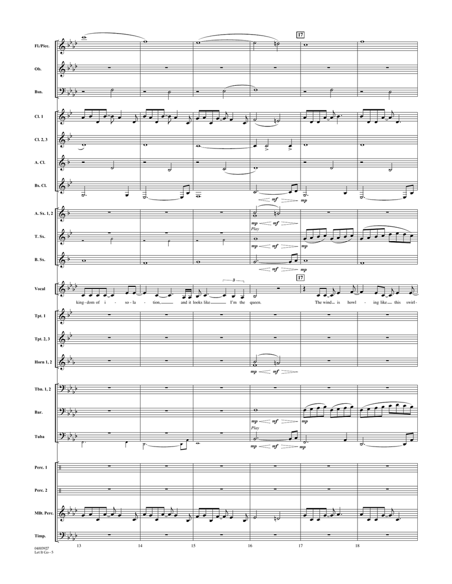 Let It Go - Conductor Score (Full Score) Concert Band scores gallery preview page 4