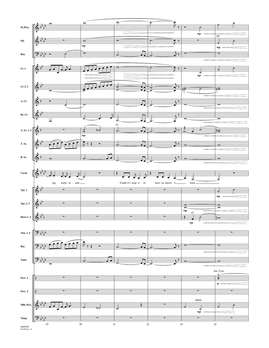 Let It Go - Conductor Score (Full Score) Concert Band scores gallery preview page 5