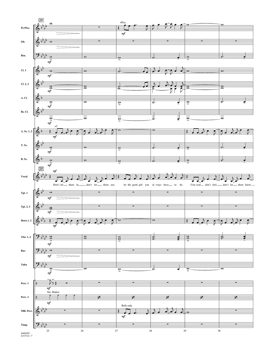 Let It Go - Conductor Score (Full Score) Concert Band scores gallery preview page 6