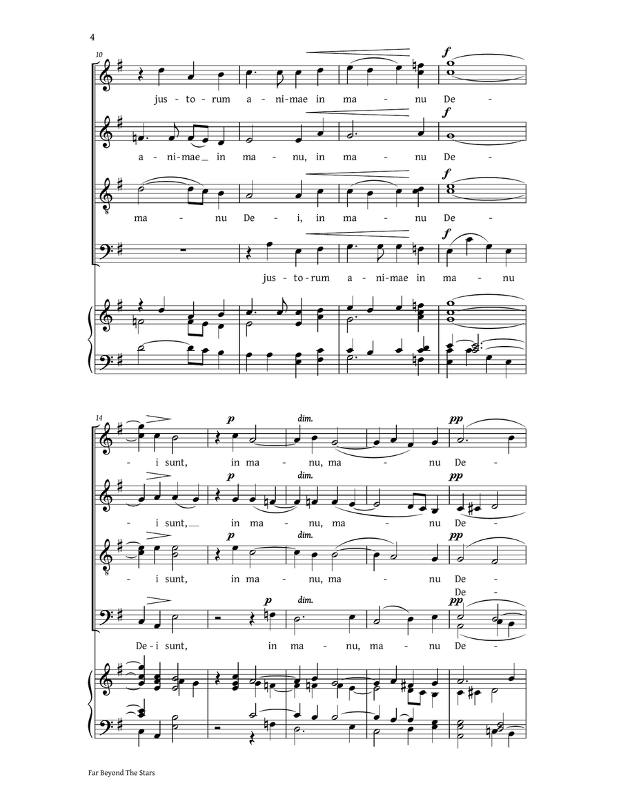 Far Beyond The Stars (Collection) 4-Part scores gallery preview page 2