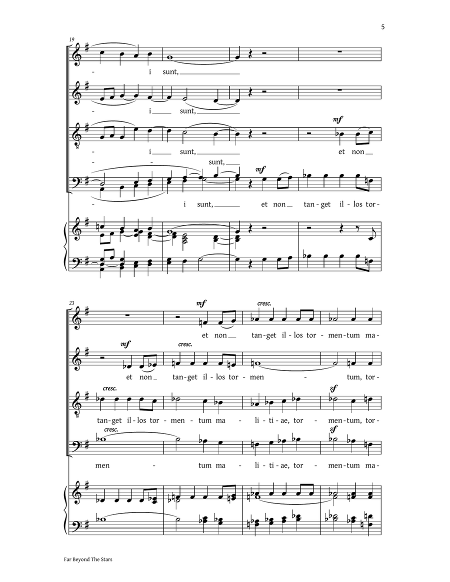 Far Beyond The Stars (Collection) 4-Part scores gallery preview page 3