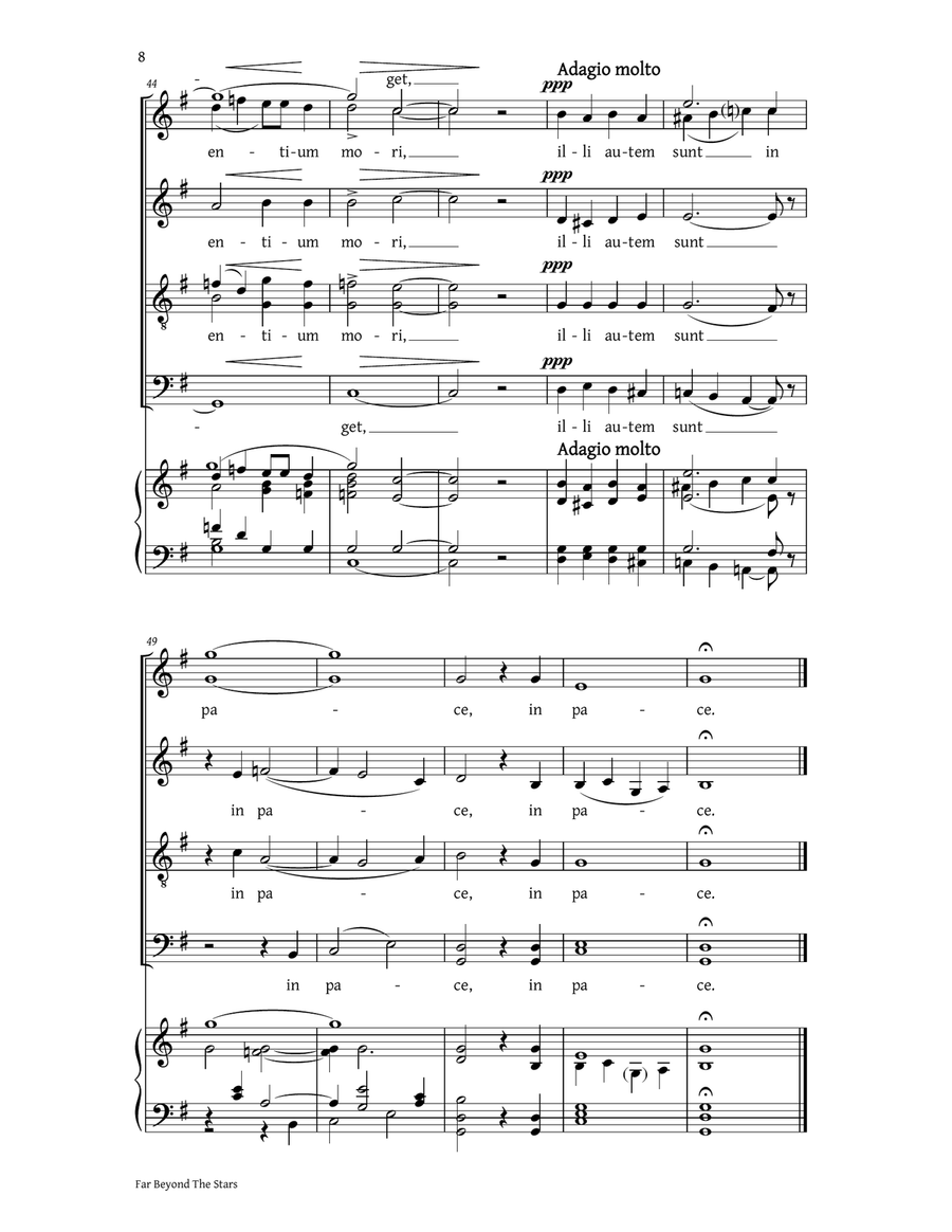 Far Beyond The Stars (Collection) 4-Part scores gallery preview page 6