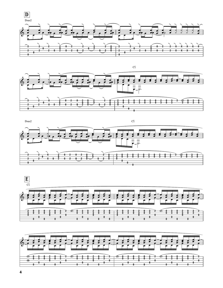 Aerial Boundaries Aerial Boundaries Acoustic Guitar scores gallery preview page 4