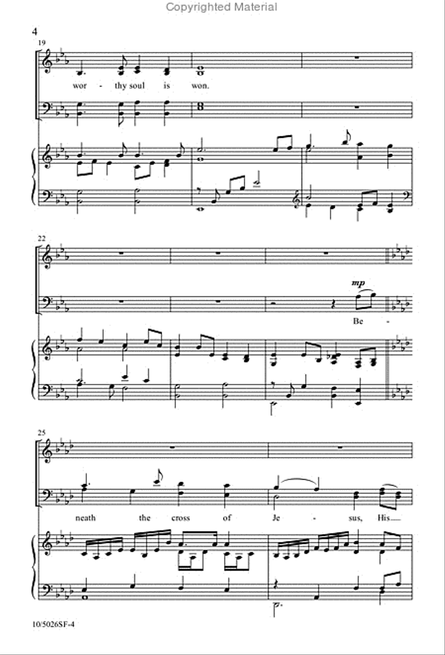 Beneath the Cross Beneath the Cross 4-Part scores gallery preview page 4