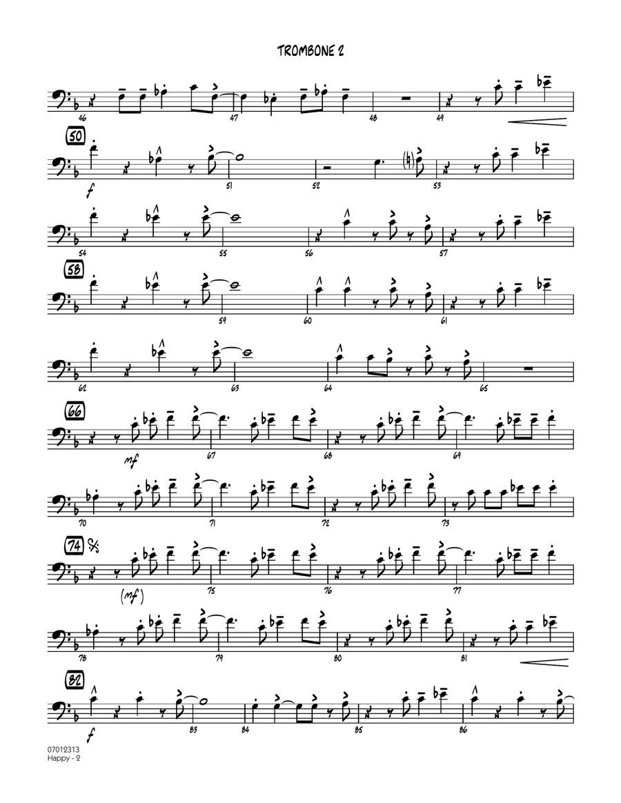 Happy (from Despicable Me 2) - Trombone 2 Jazz Ensemble scores gallery preview page 2