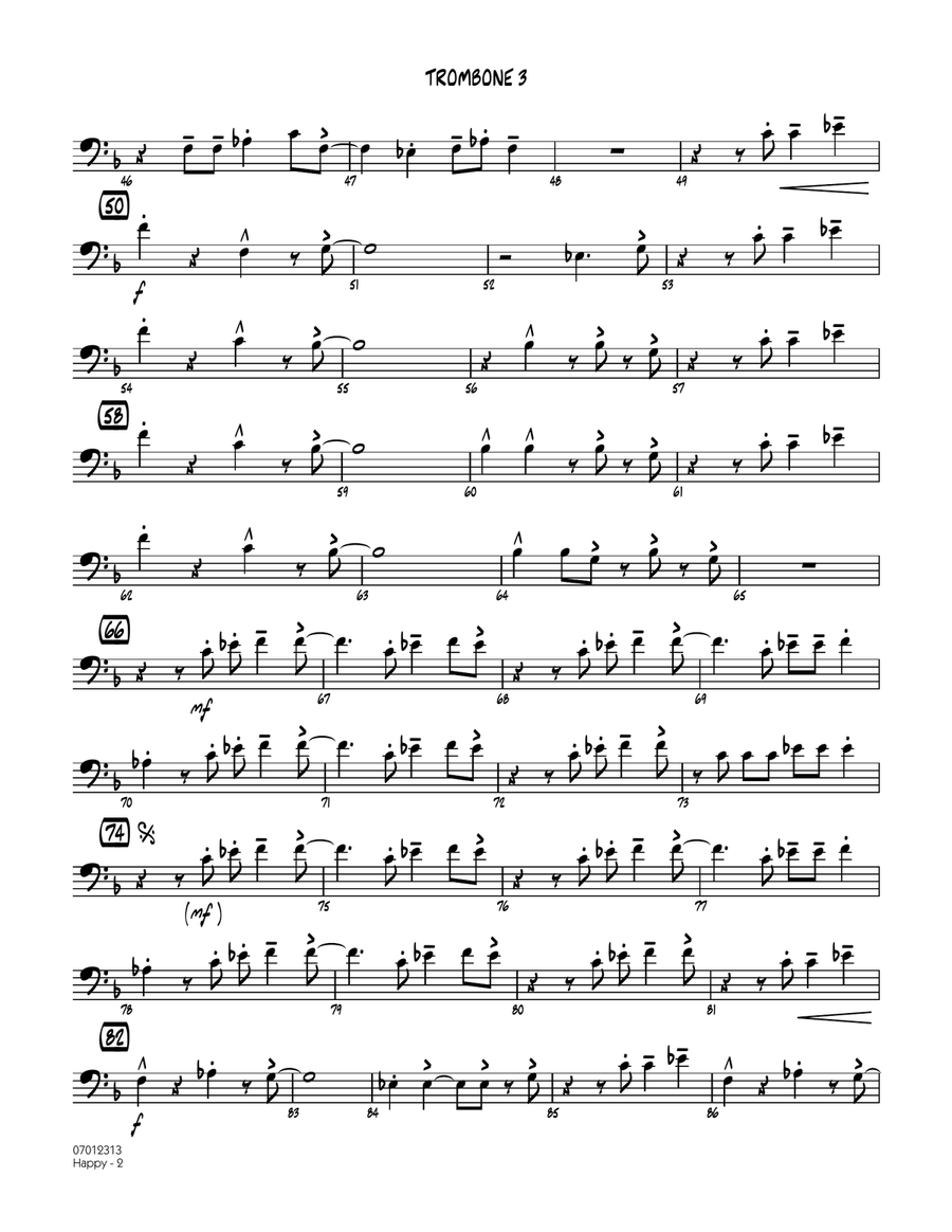 Happy (from Despicable Me 2) - Trombone 3 Jazz Ensemble scores gallery preview page 2