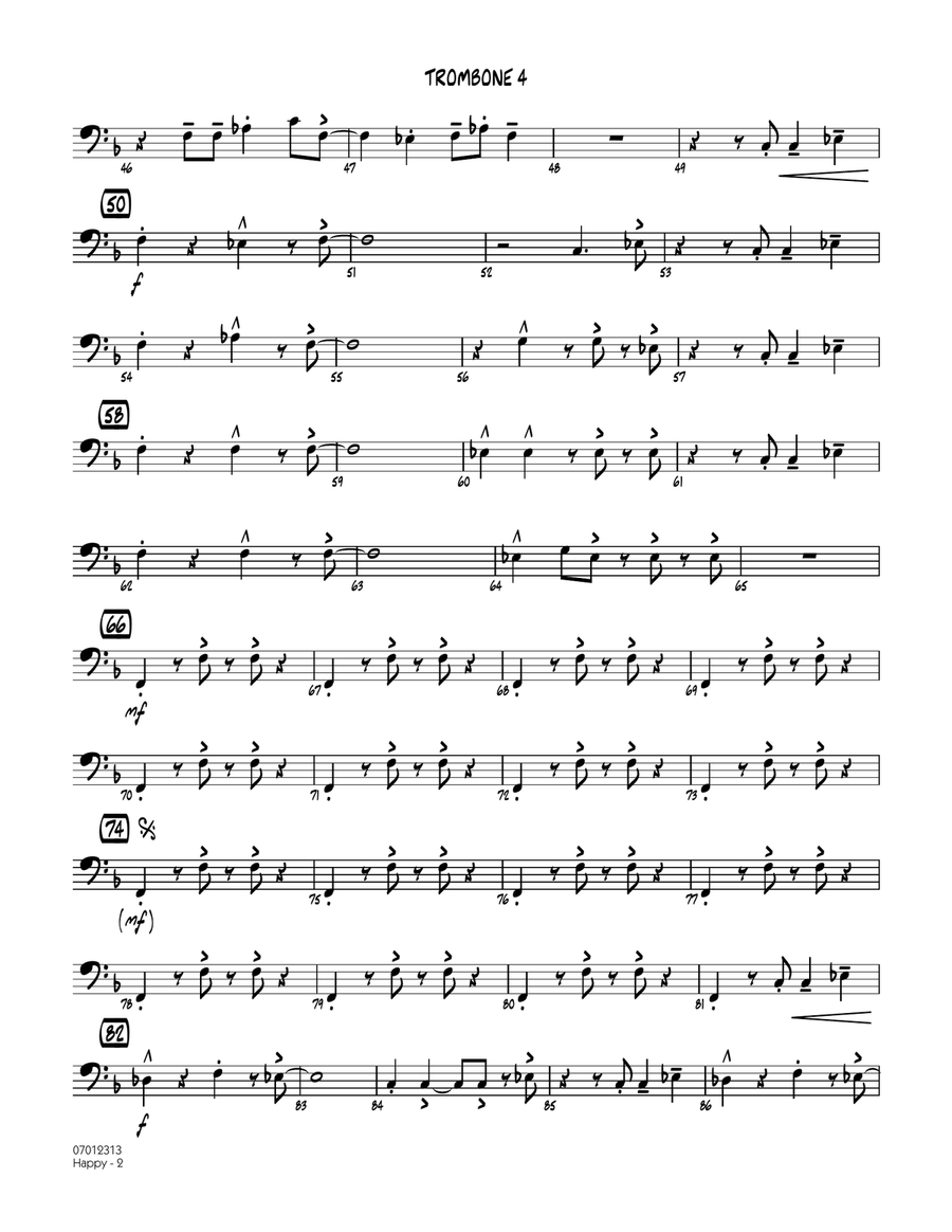 Happy (from Despicable Me 2) - Trombone 4 Jazz Ensemble scores gallery preview page 2