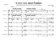 A very very short Fanfare, for brass - score and parts