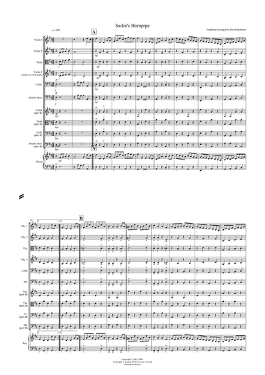 Sailor's Hornpipe for Beginner and Advanced String Orchestra