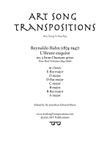 HAHN: L'heure exquise (transposed to 7 keys: E-flat, D, D-flat, C, B, B-flat, A major)