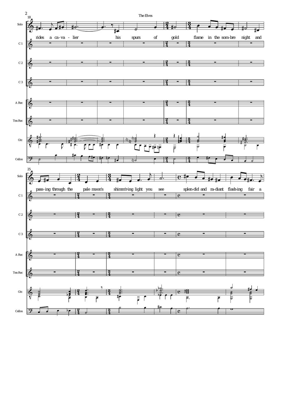 The Elves – a cantata based on the poem by Leconte de Lisle Choir scores gallery preview page 2