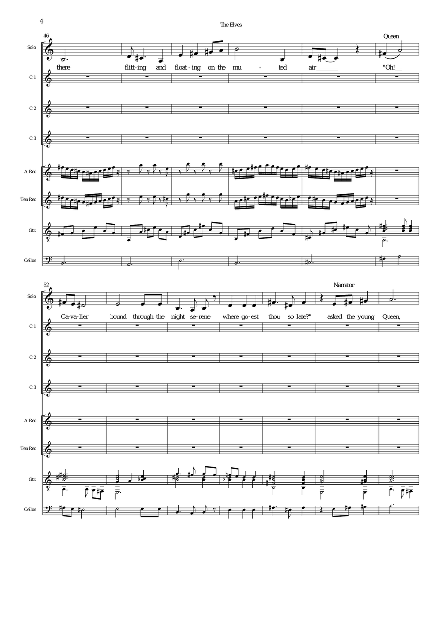 The Elves – a cantata based on the poem by Leconte de Lisle Choir scores gallery preview page 4