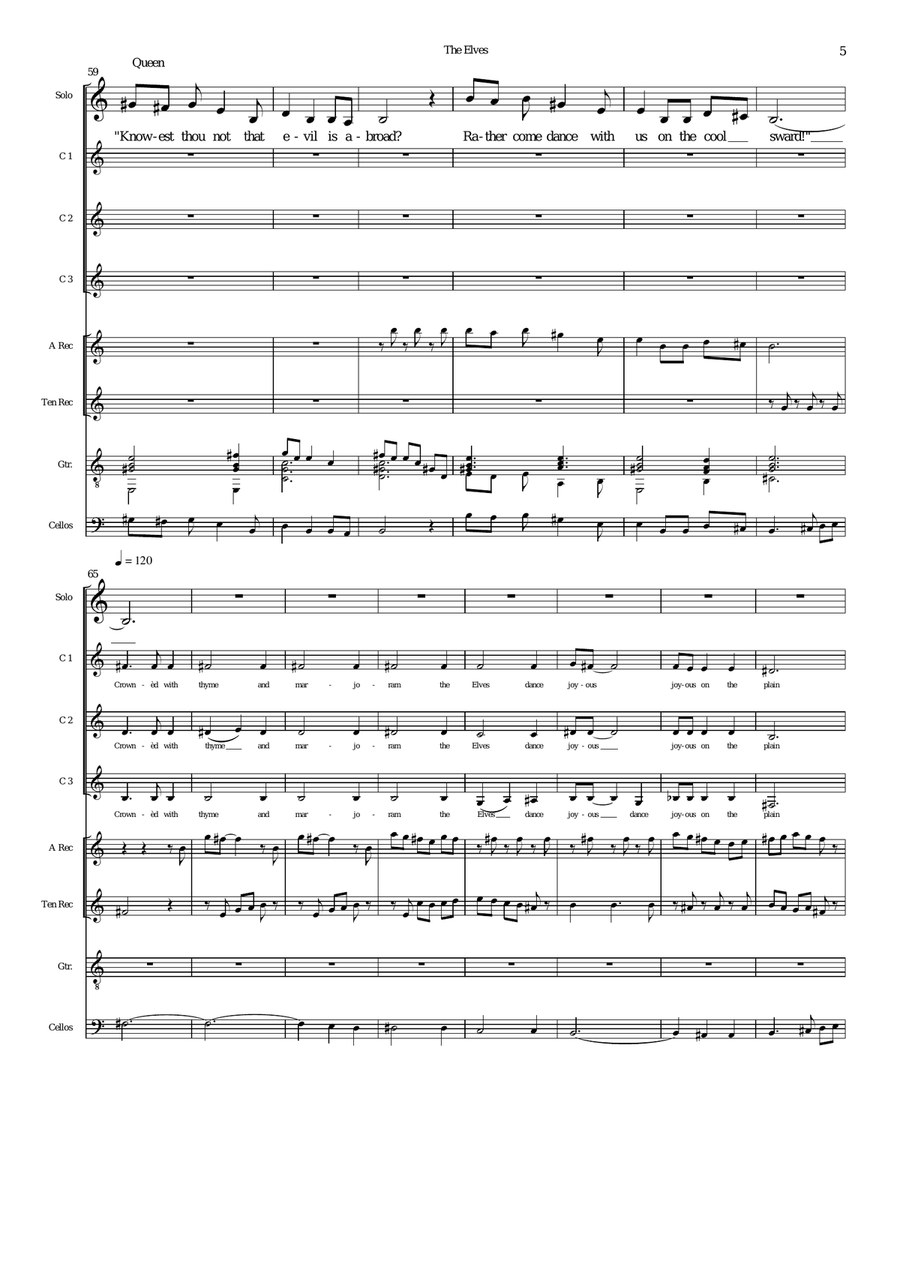 The Elves – a cantata based on the poem by Leconte de Lisle Choir scores gallery preview page 5
