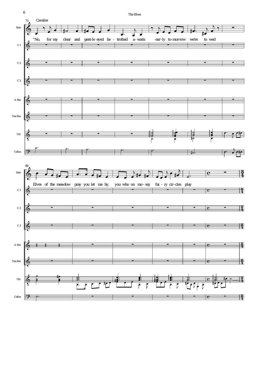 The Elves – a cantata based on the poem by Leconte de Lisle Choir scores gallery preview page 6
