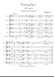Fantasy no.5 in E minor - CS 265 forString orchestra