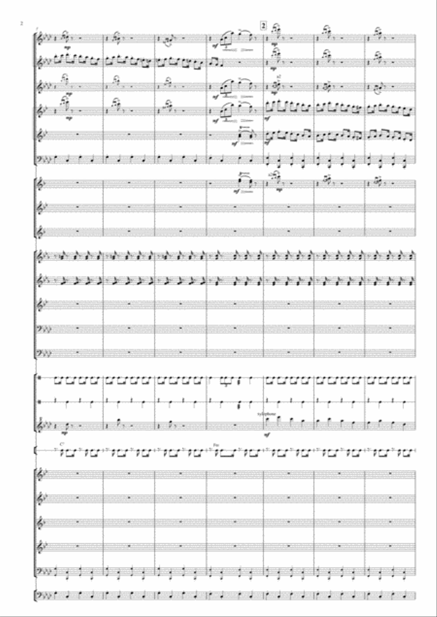 Tarantella from ballet Anyuta Concert Band scores gallery preview page 3