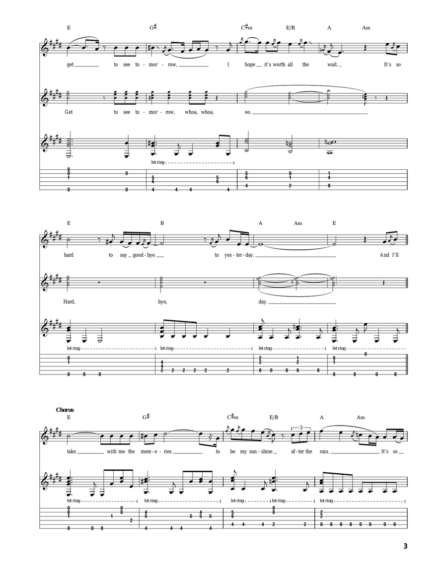 It's So Hard To Say Goodbye To Yesterday Acoustic Guitar scores gallery preview page 3