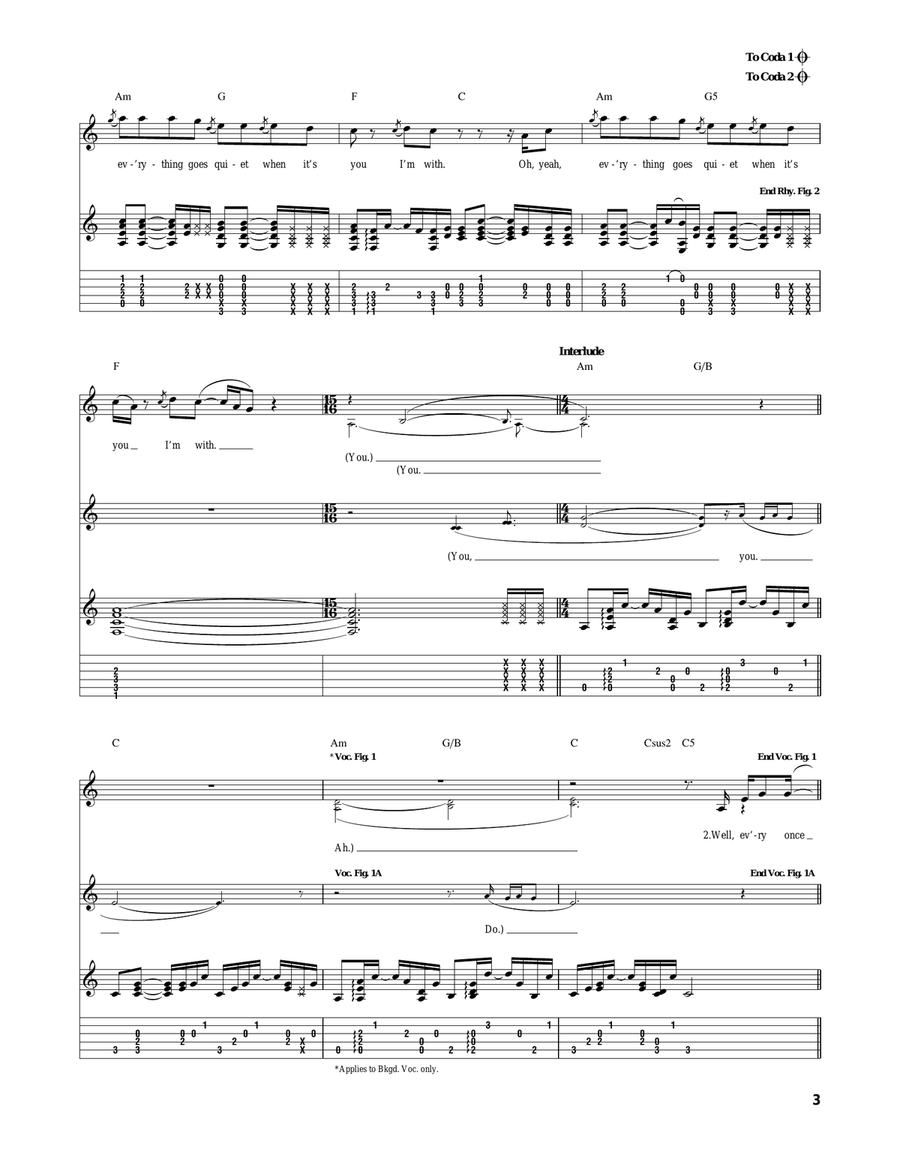Quiet Quiet Acoustic Guitar scores gallery preview page 3