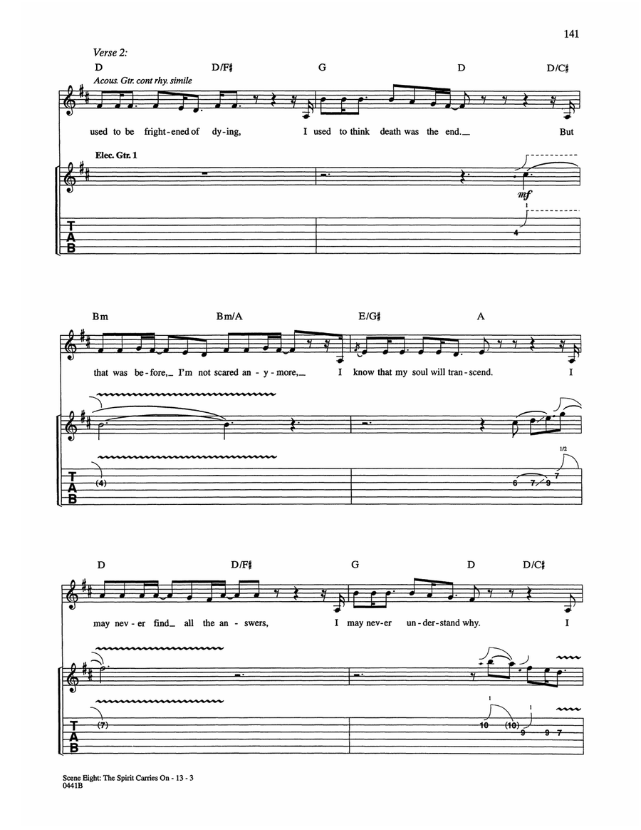 Scene Eight: The Spirit Carries On Acoustic Guitar scores gallery preview page 3