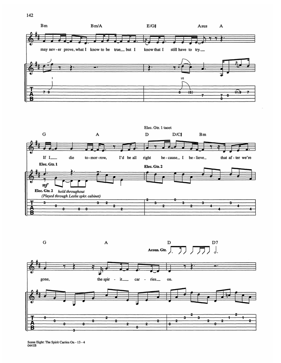 Scene Eight: The Spirit Carries On Acoustic Guitar scores gallery preview page 4