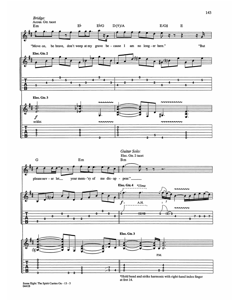 Scene Eight: The Spirit Carries On Acoustic Guitar scores gallery preview page 5