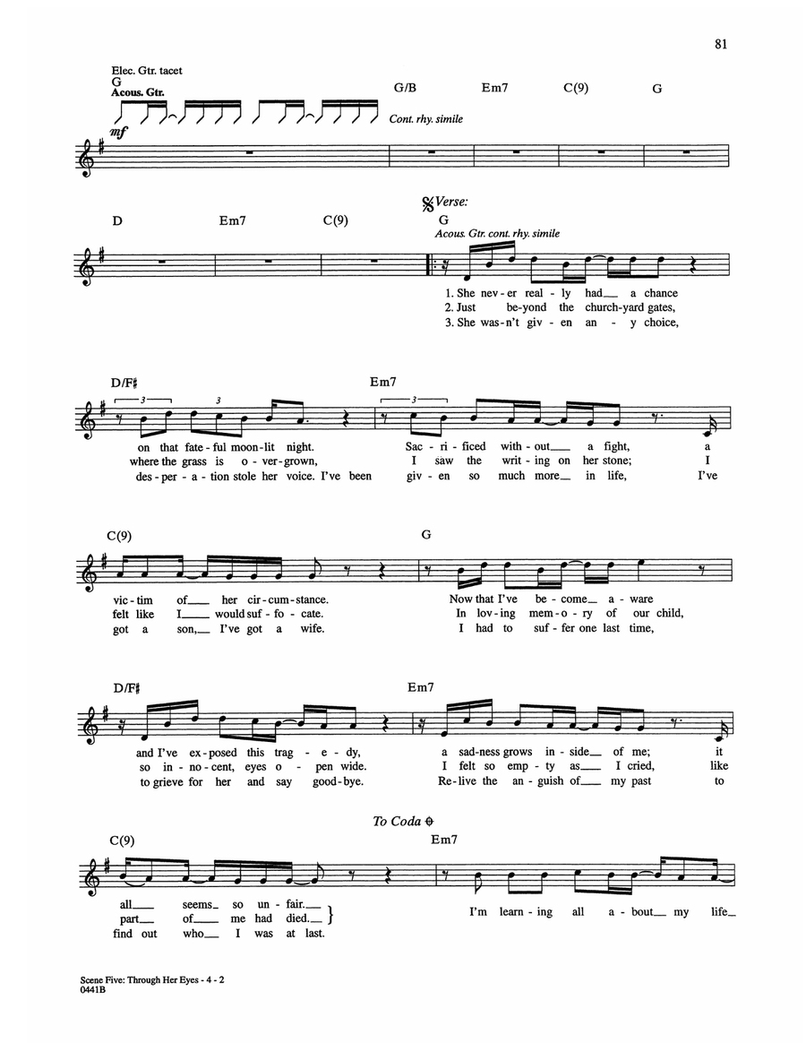 Scene Five: Through Her Eyes Acoustic Guitar scores gallery preview page 2