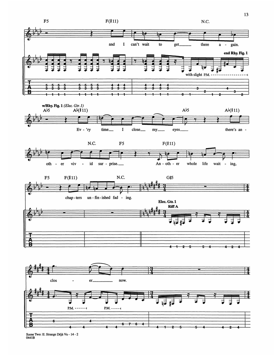 Scene Two: II. Strange Deja Vu Acoustic Guitar scores gallery preview page 2
