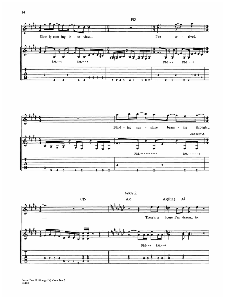 Scene Two: II. Strange Deja Vu Acoustic Guitar scores gallery preview page 3