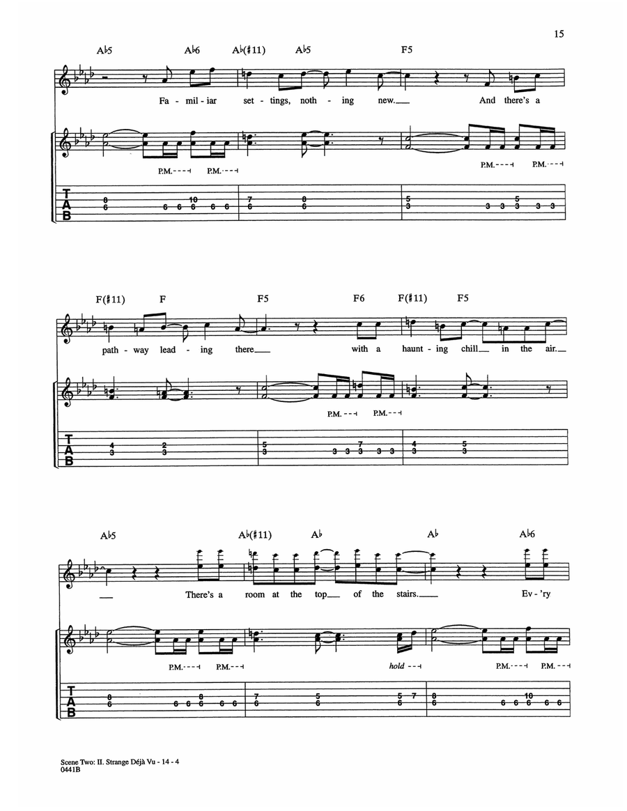 Scene Two: II. Strange Deja Vu Acoustic Guitar scores gallery preview page 4