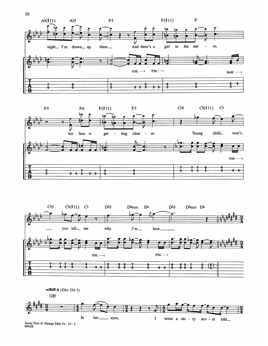 Scene Two: II. Strange Deja Vu Acoustic Guitar scores gallery preview page 5