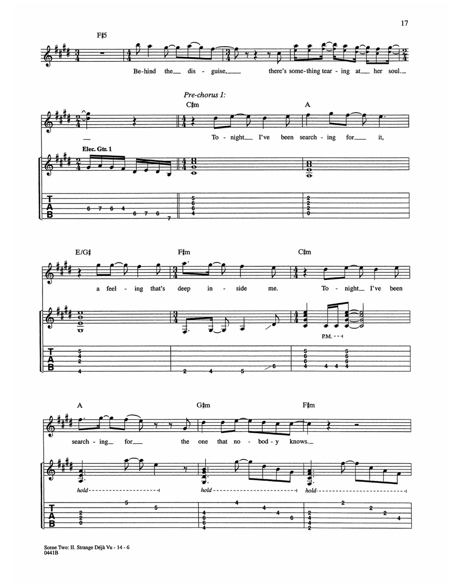 Scene Two: II. Strange Deja Vu Acoustic Guitar scores gallery preview page 6